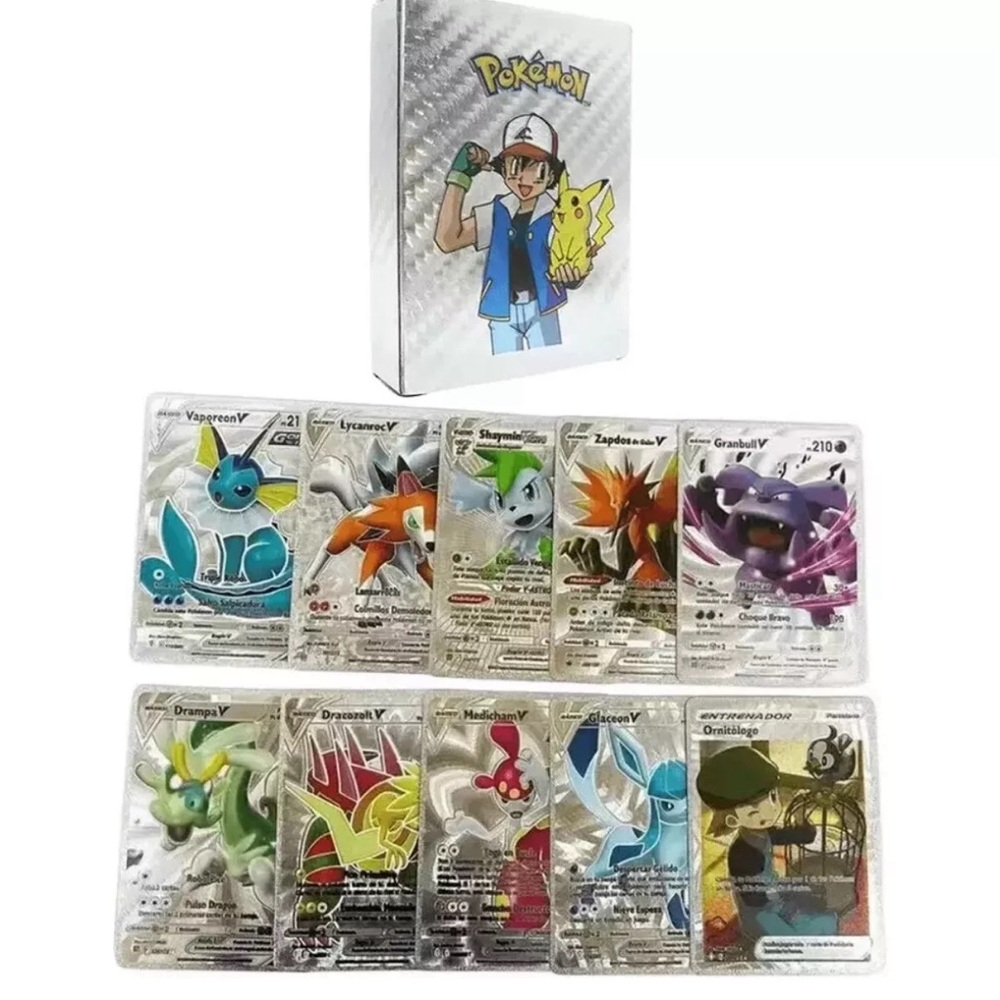 55 Pack Pokemon Cards Silver Foil Vmax GX Energy Card Pokemon Charizard Rare New - Picture 9 of 16